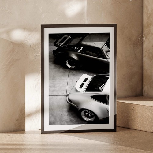 Porsche 911 schwarz weiß